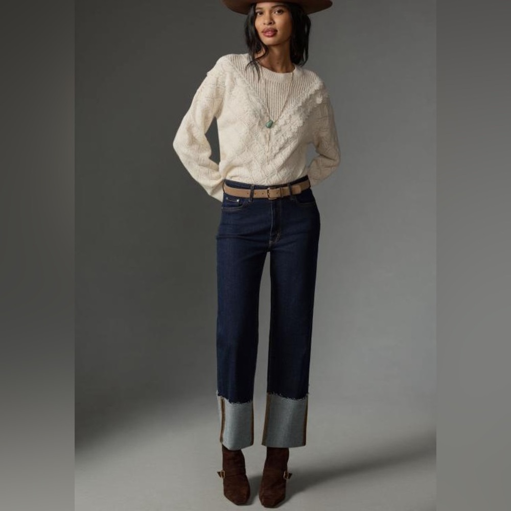 Pilcro High Rise Jeans - Dark Blue